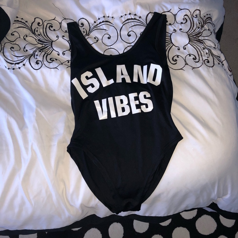 Island vibes one piece swim suit